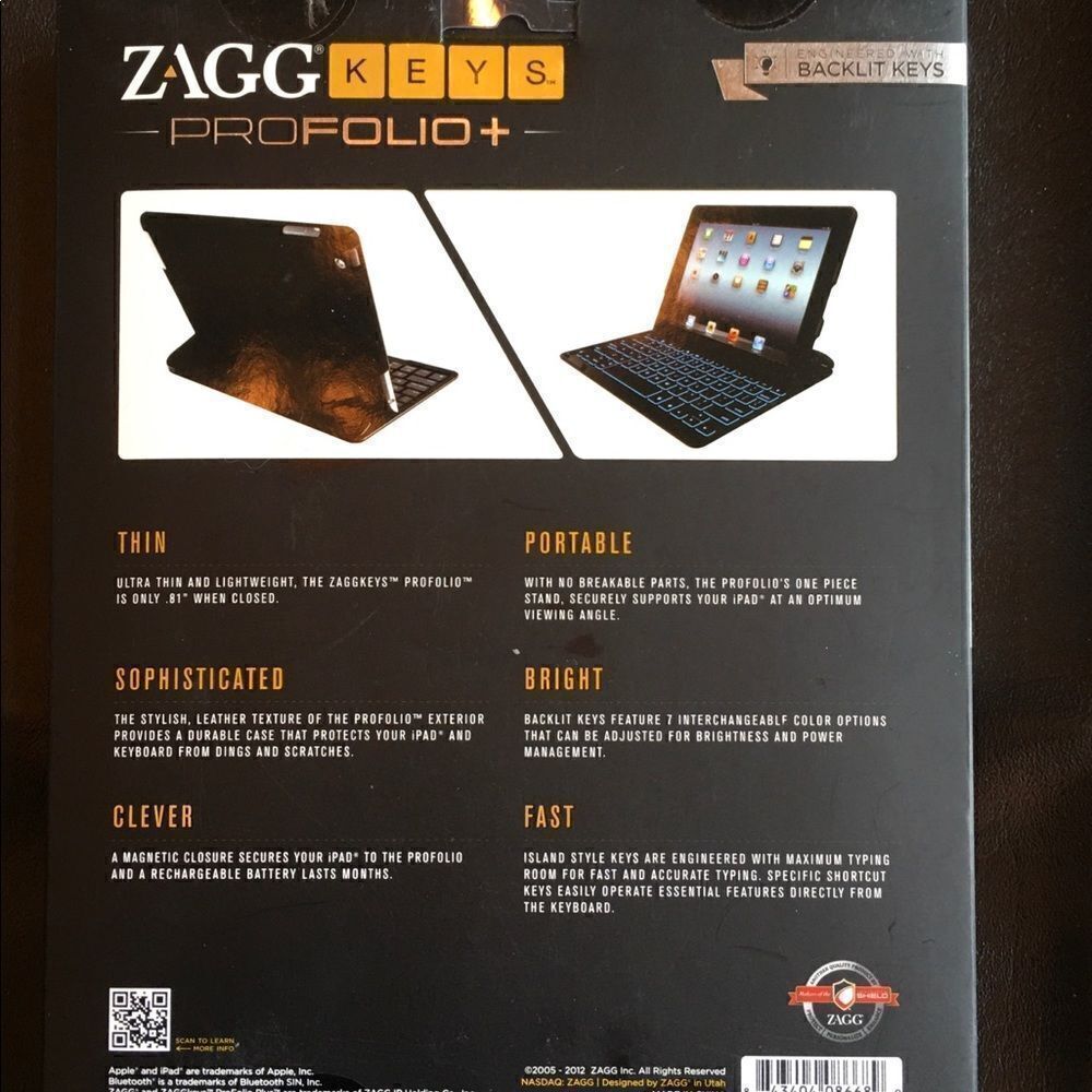 PROFOLIO WITH Backlit Keys for I PAD NWT - Picture 2 of 15